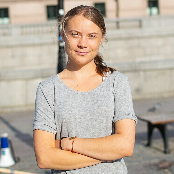 English: Greta Thunberg standing portrait. Date 22 September 2023 Source Own work Author Kushal Das