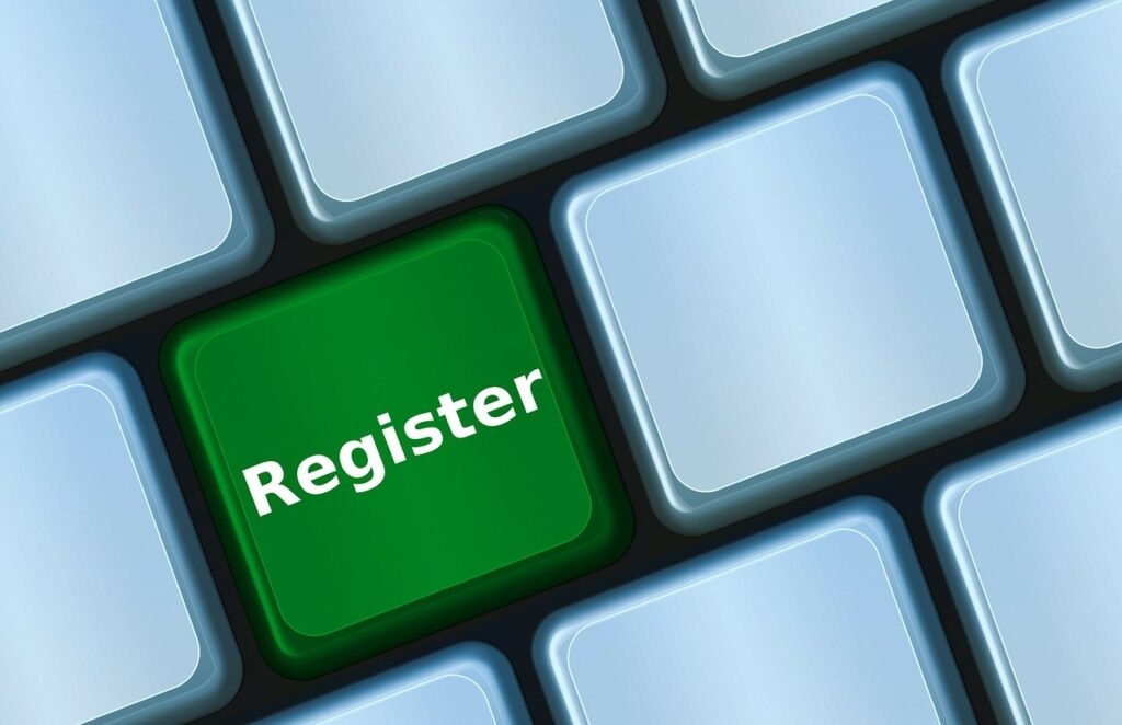 to register, register, keyboard