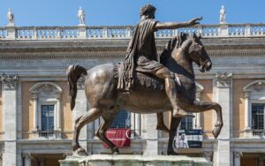 Statue des Stoikers Mark Aurel in Rom