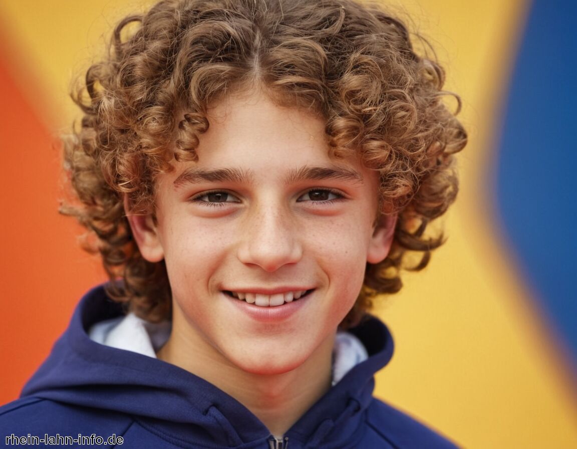 Sportliche Looks mit lockigen Haaren   - Jungs mit Locken 13 Jahre » Stilvolle Lockenpracht