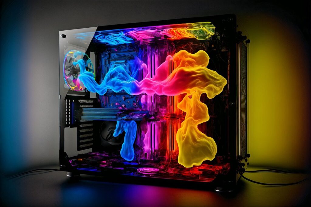 gaming pc, computer, colorful