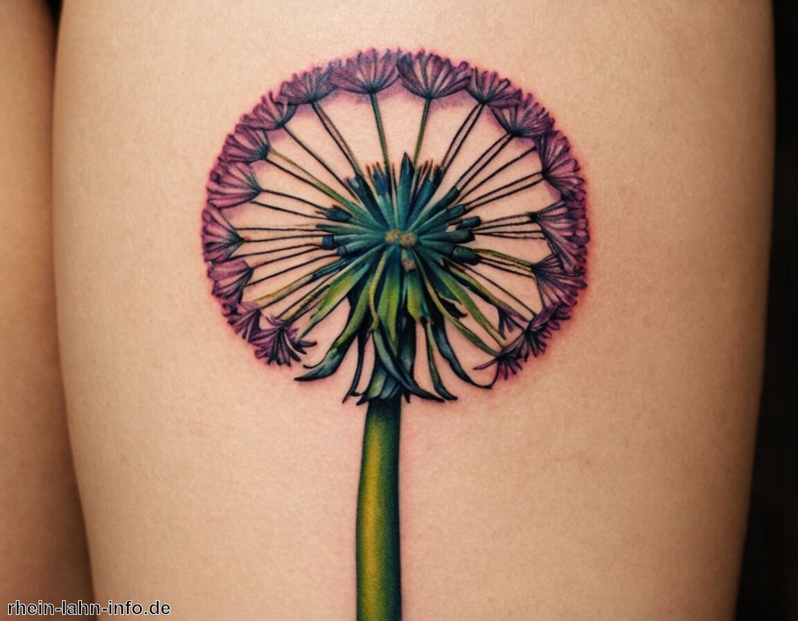 Persönliche Bedeutung für Trägerinnen   - Pusteblume Tattoo » Symbol der Freiheit und Hoffnung