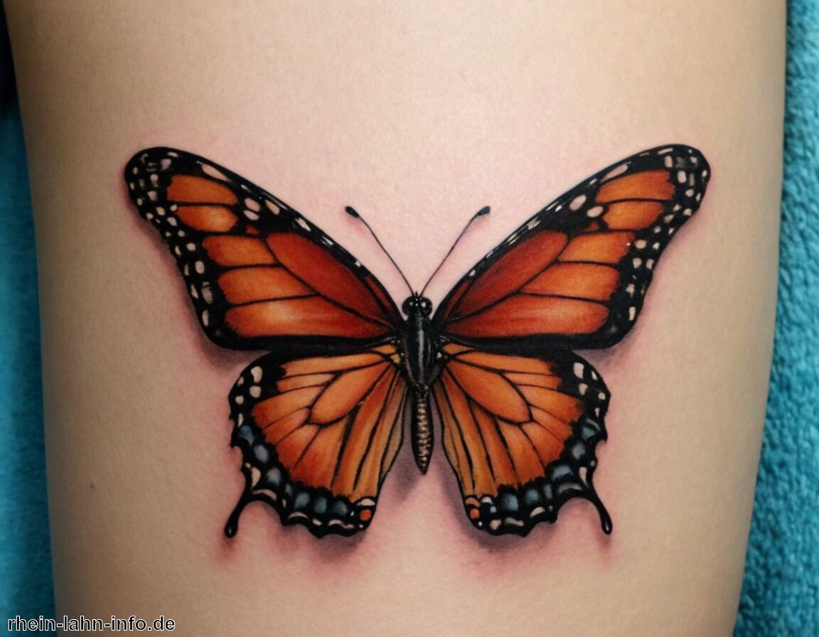 Anmut und Leichtigkeit in Bewegung verkörpern   - Schmetterling Tattoo Bedeutung » Was der Schmetterling symbolisiert  